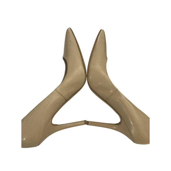 Guess Womens Size 8M cream Patent Leather Pointed Toe Stiletto Heels pumps shoes - Picture 5 of 7